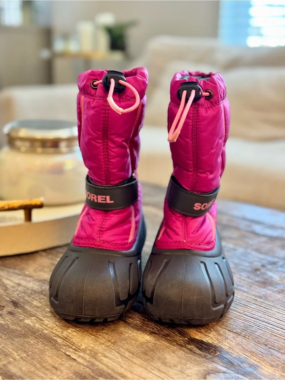 SOREL Girls Pink Snow Boots Winter Boots Youth Size 1